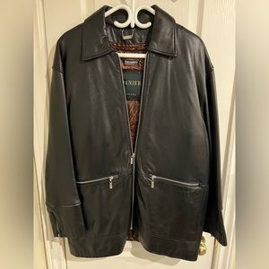 Black Danier leather ladies 2 in 1 Jacket